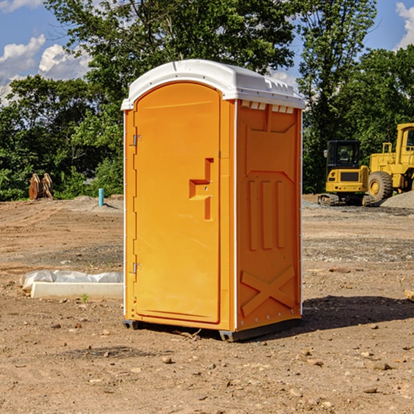 how often are the porta potties cleaned and serviced during a rental period in Briggs OK